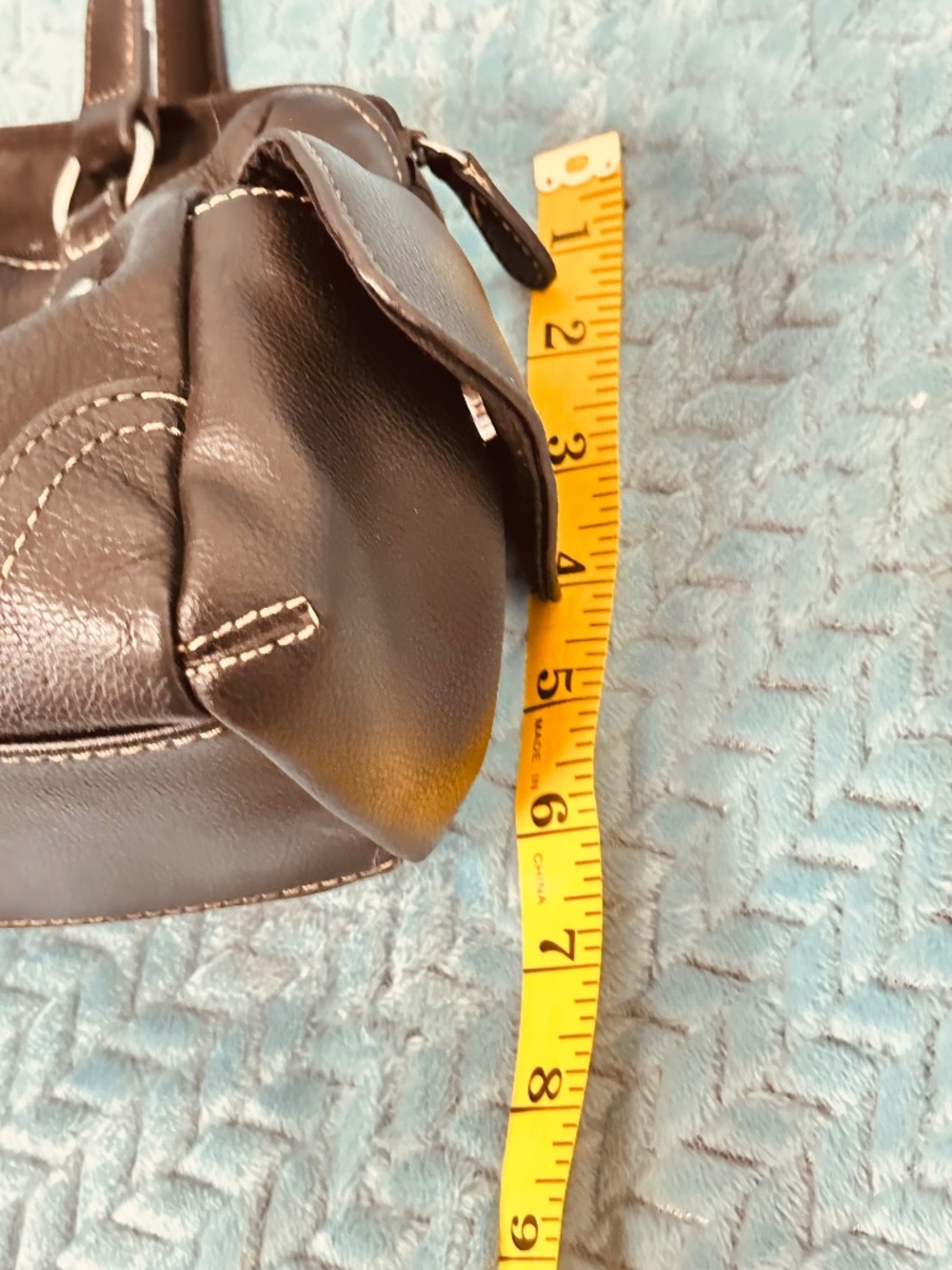 Black Genuine Leather Shoulder Bag Soft Pebbled Slouchy Zip Top Everyday Purse - Picture 13 of 15